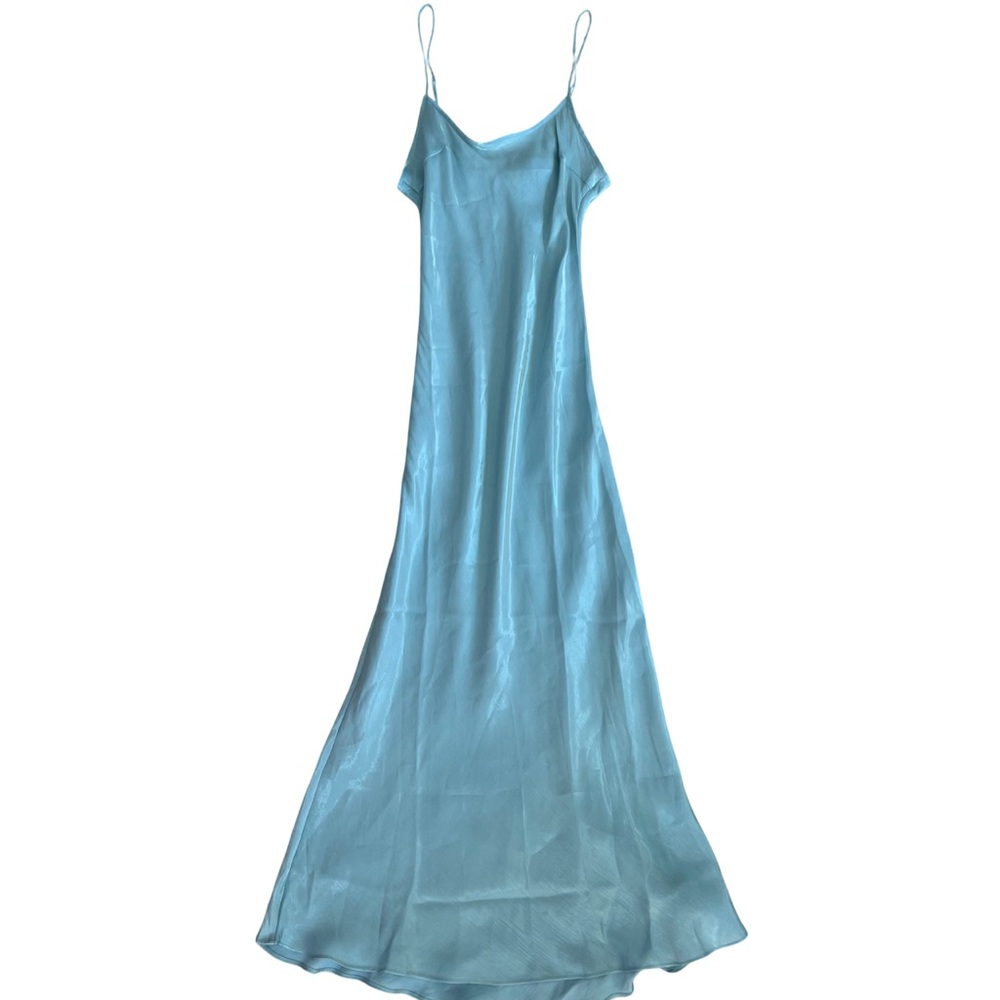 Verge Girl Light Blue Satin Slip Dress